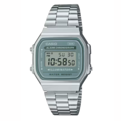 Casio Vintage A168WA-3A Silver Stainless Steel Band Men Watch / Women Watch